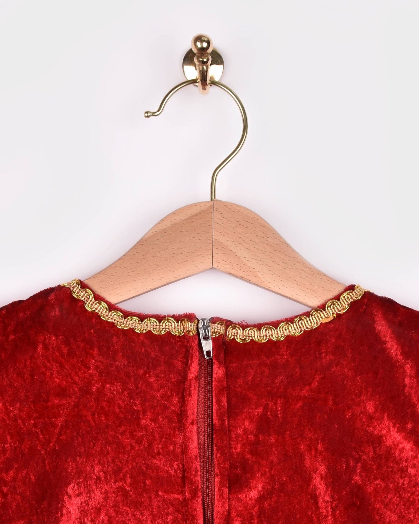 Prinzessinnenkleid aus rotem Samt Den Goda Fen 2-4 Jahre (98-104 cm)