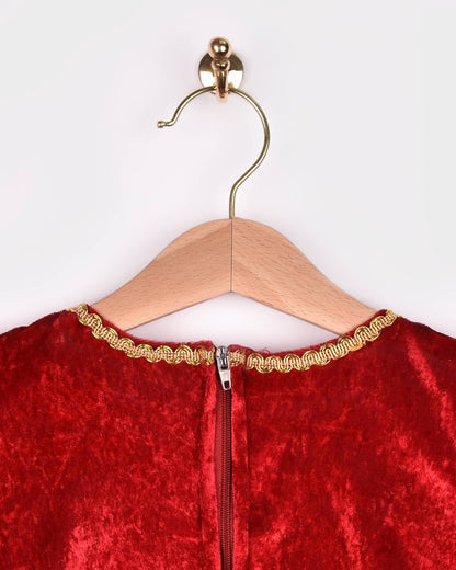 Prinzessinnenkleid aus rotem Samt Den Goda Fen 2-4 Jahre (98-104 cm)