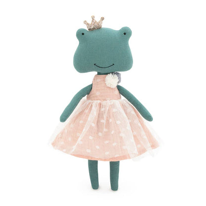 Cotton plush toy, Fiona the Dressed Frog - 29cm - 0+