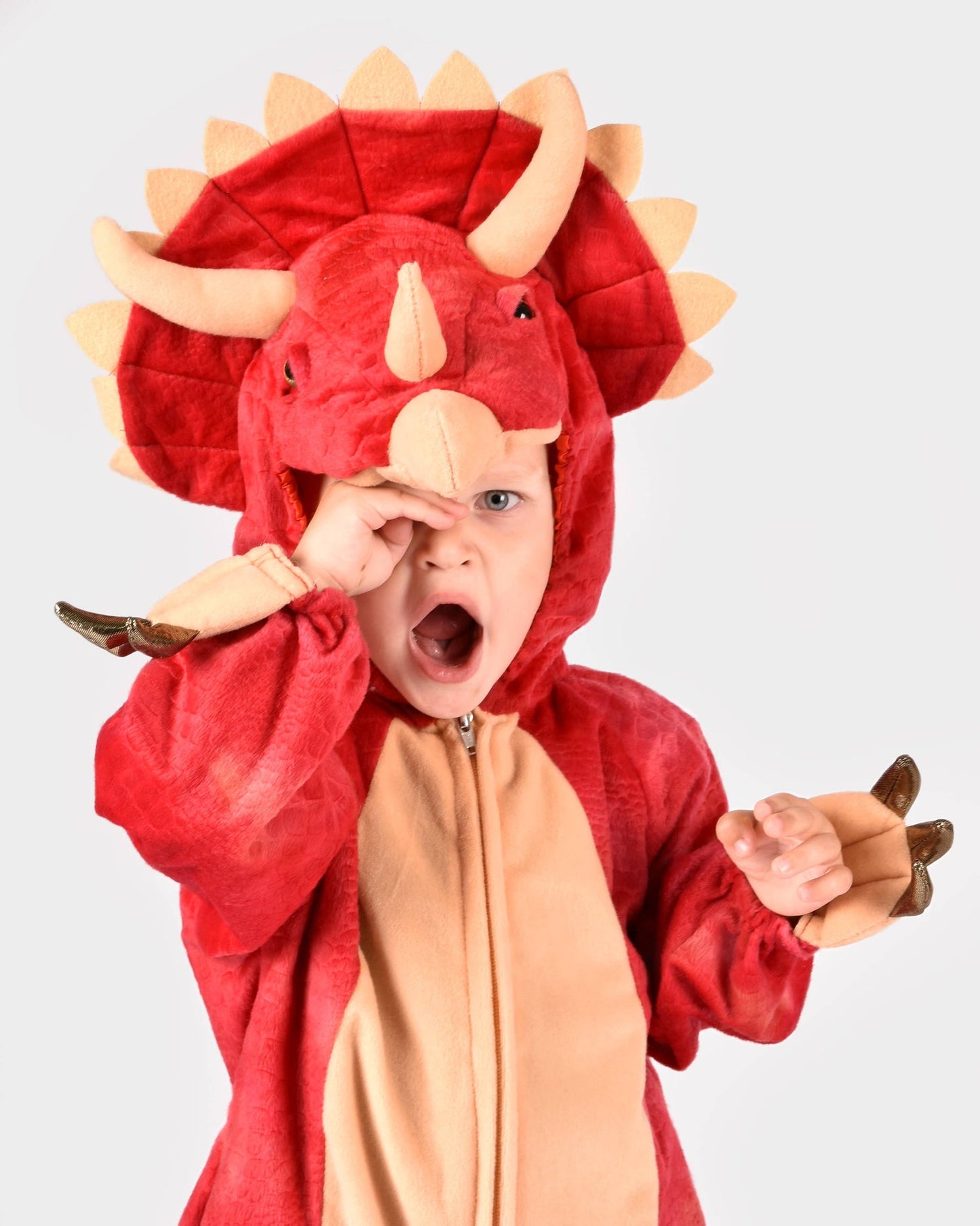 Triceratops dinosaur costume for children 4-6 years old (110-116 cm)