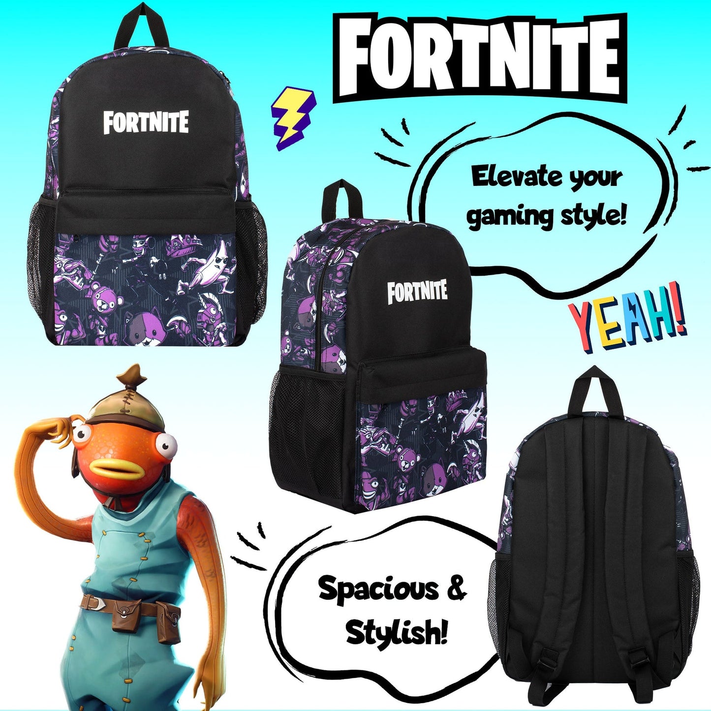 Sac à dos – Fortnite violet for Boys | Fringoo