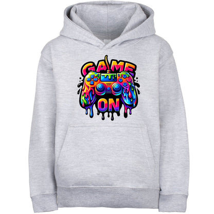 Sweat à capuche gaming – Fringoo gaming gris for Boys Cotton Rich Soft Hooded – Game on gris