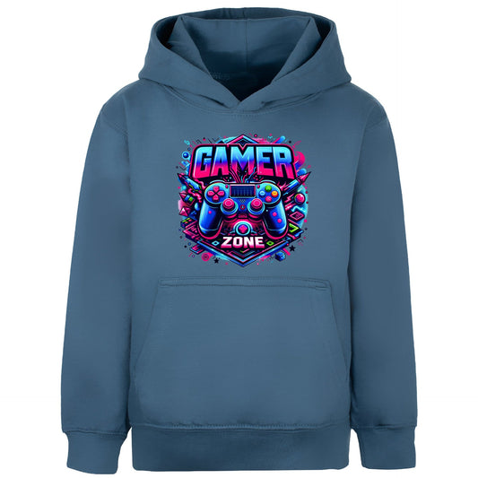Gaming Hoodie - Fringoo gaming for Boys Cotton Rich Soft Hooded - Gaming Zone Blue