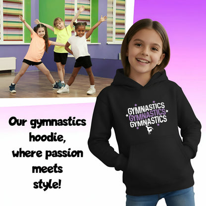 Sweat à capuche gymnastique – Fringoo Gymnastic for Cotton Rich Soft Hooded – Gymnasticx3- noir