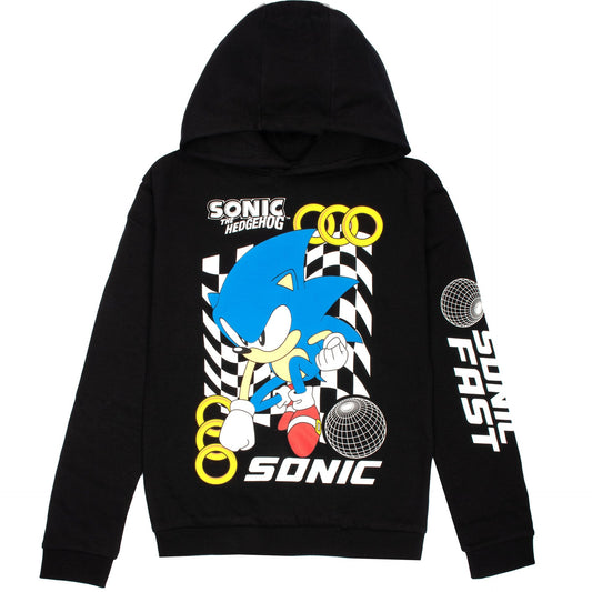 Sonic THE HEDGEHOG Jungen Kapuzenpullover – 100% Baumwolle