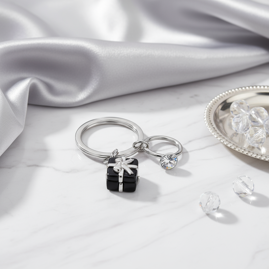 Porte clés Fiançailles Noir