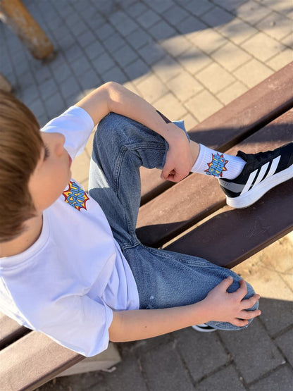 T-shirt Schulkind Super Hero – vue produit 5