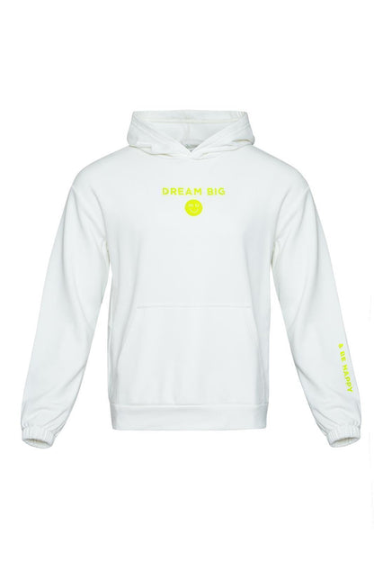 Sweat à capuche blanc unisexe – vue produit 5