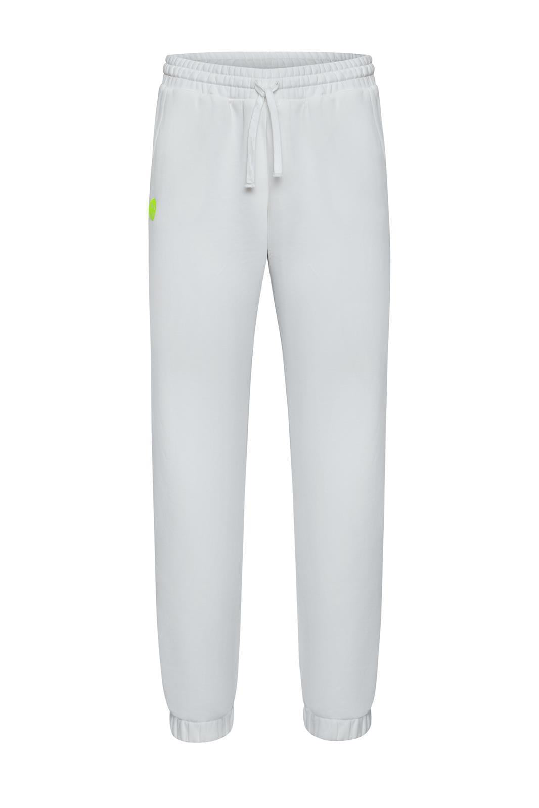 Jogging blanc unisexe – vue produit 1