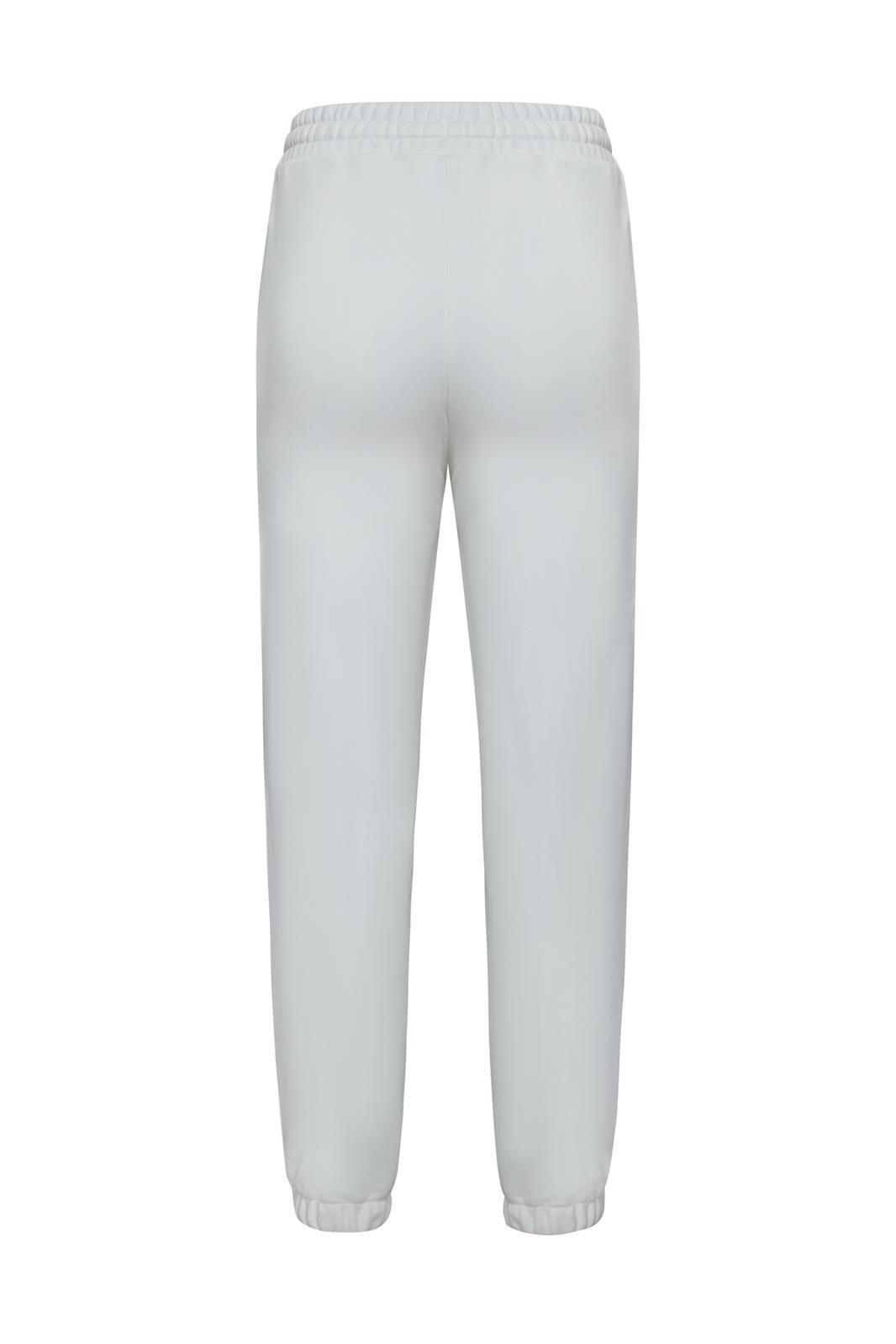 Jogging blanc unisexe – vue produit 5
