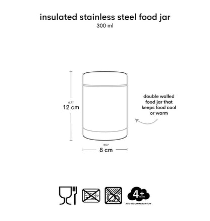 Pot alimentaire isotherme en inox - Cœurs – vue 10 – A Little Lovely Company