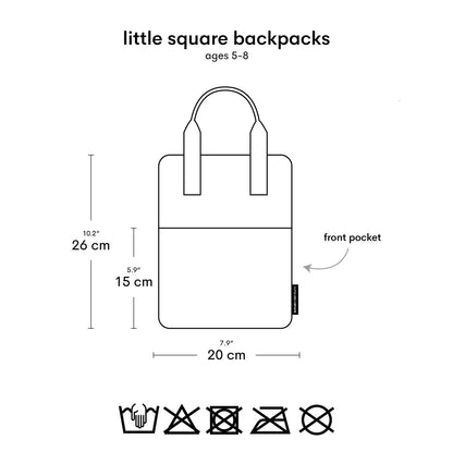 Petit sac à dos carré enfant - Cerises joyeuses – vue 8 – A Little Lovely Company