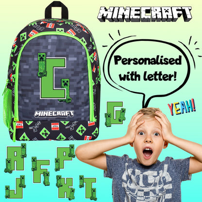Sac à cordon avec bandoulière – Minecraft – Official Bag with Your Child's initial