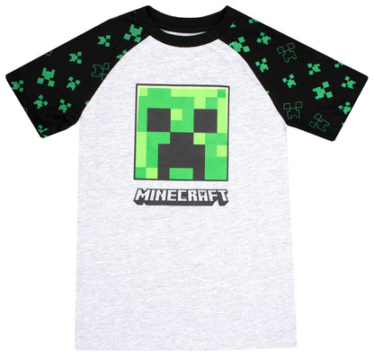 Minecraft Creeper T Shirt – gris