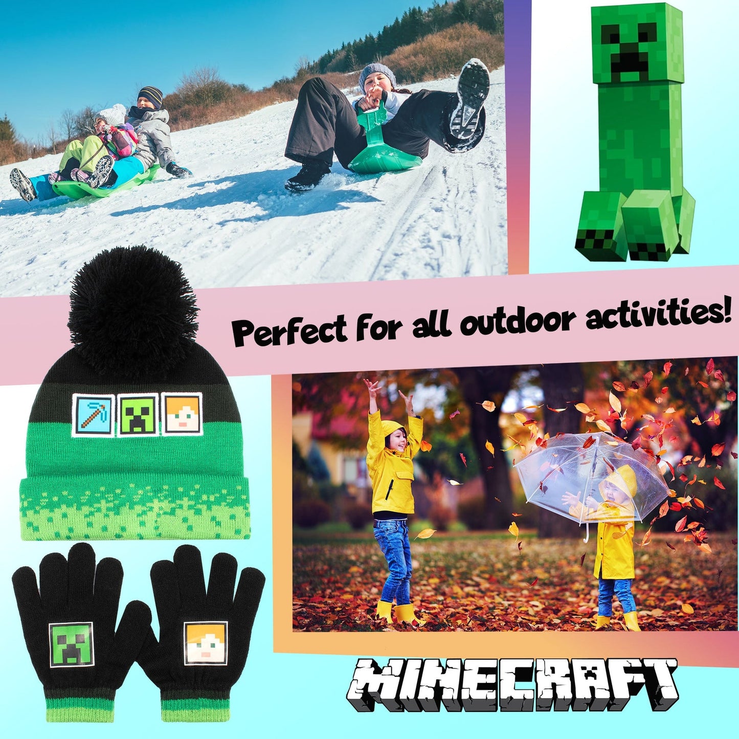 Ensemble bonnet et gants – Minecraft – Children's Set