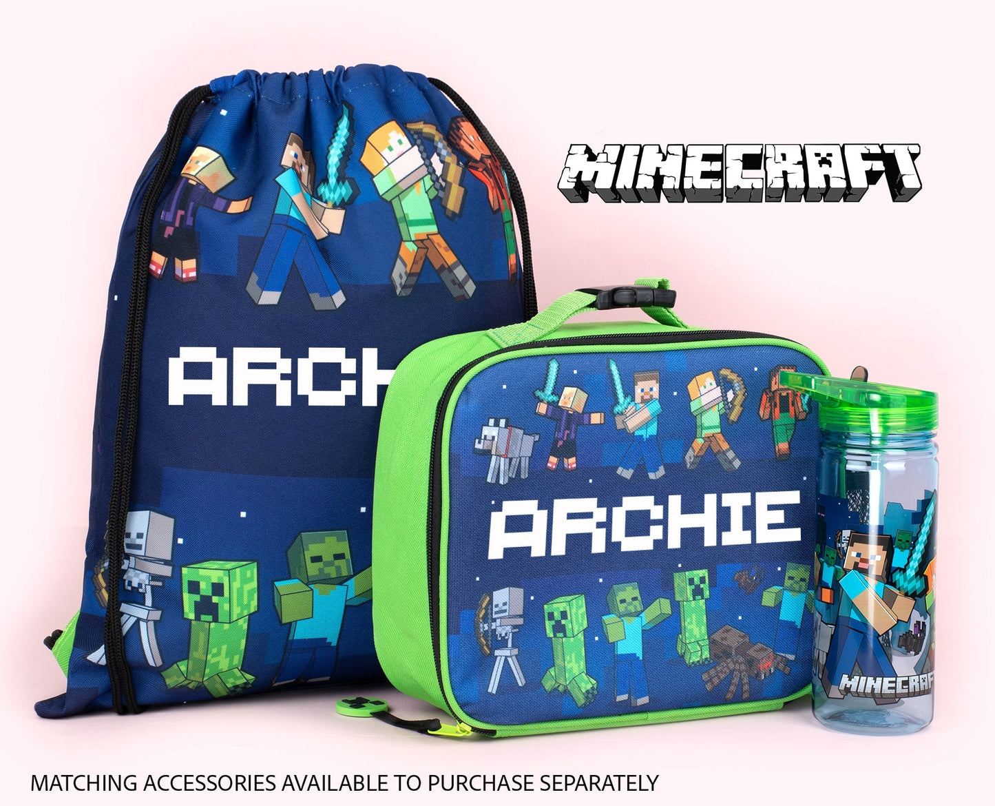 Sac à cordon – Official Minecraft Minecraft bleu | PE Bag | Fringoo