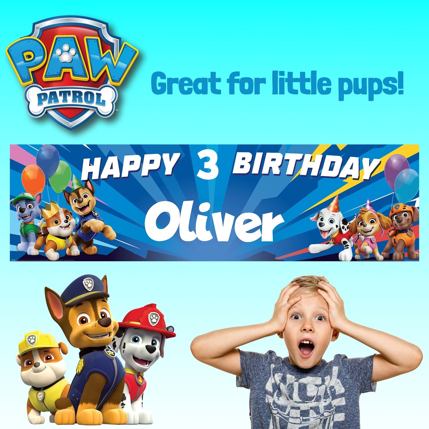 Bannière d’anniversaire – Paw Patrol