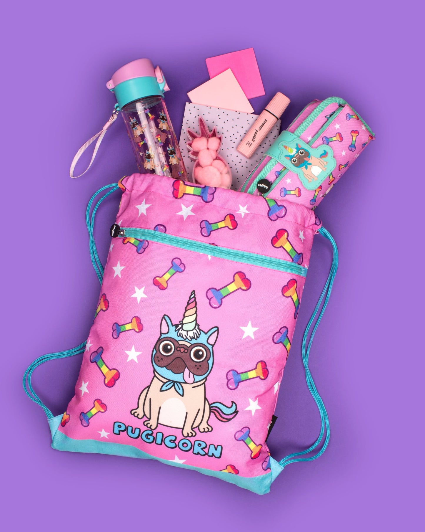 Silicone Patch Pugicorn Trousse scolaire