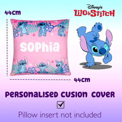 Housse de coussin Stitch – Disney Stitch 44 x 44 cm Super Soft Pillow Case Gift for Girls Bedroom Home Décor