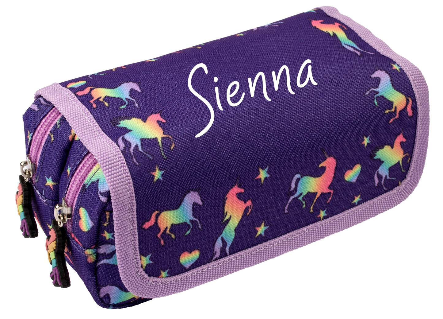 Trousse scolaire -violet licornes