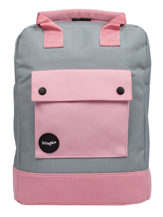 gris et rose Teen sac à dos