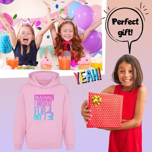 Kapuzenpullover für Gymnastik – Fringoo Gymnastic for Cotton Rich Soft Hooded – Gymnastic Flip out – Pink