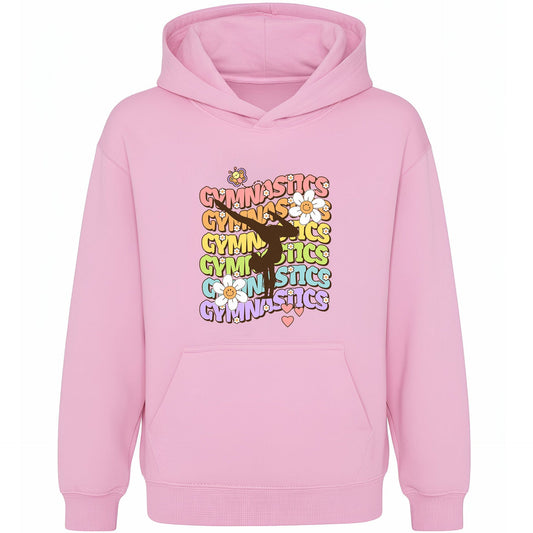 Gymnastik-Kapuzenpulli – Fringoo Gymnastic aus Baumwollmix, weich, mit Kapuze – Gymnastic Daisy – Rosa