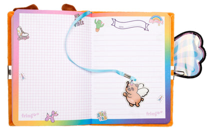 3D-Plüsch-Notizbuch – Mops Wings