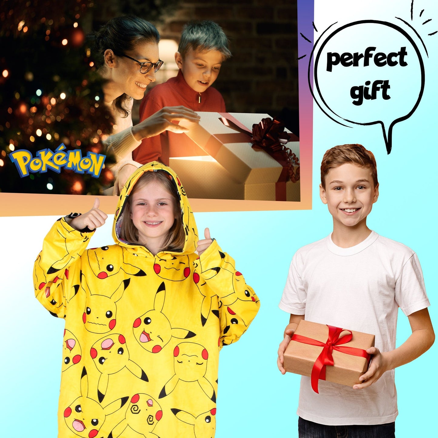 Sweat plaid oversize – Pokemon Oversized Blanket