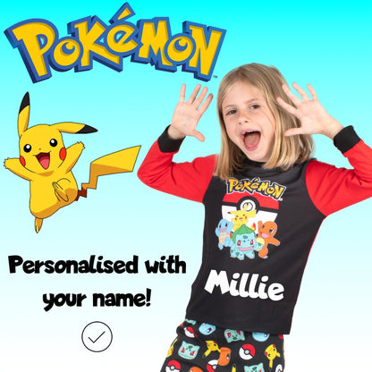 Pyjama – Pokemon – Long Sleeve – 100% Cotton, Soft & Warm Winter PJs