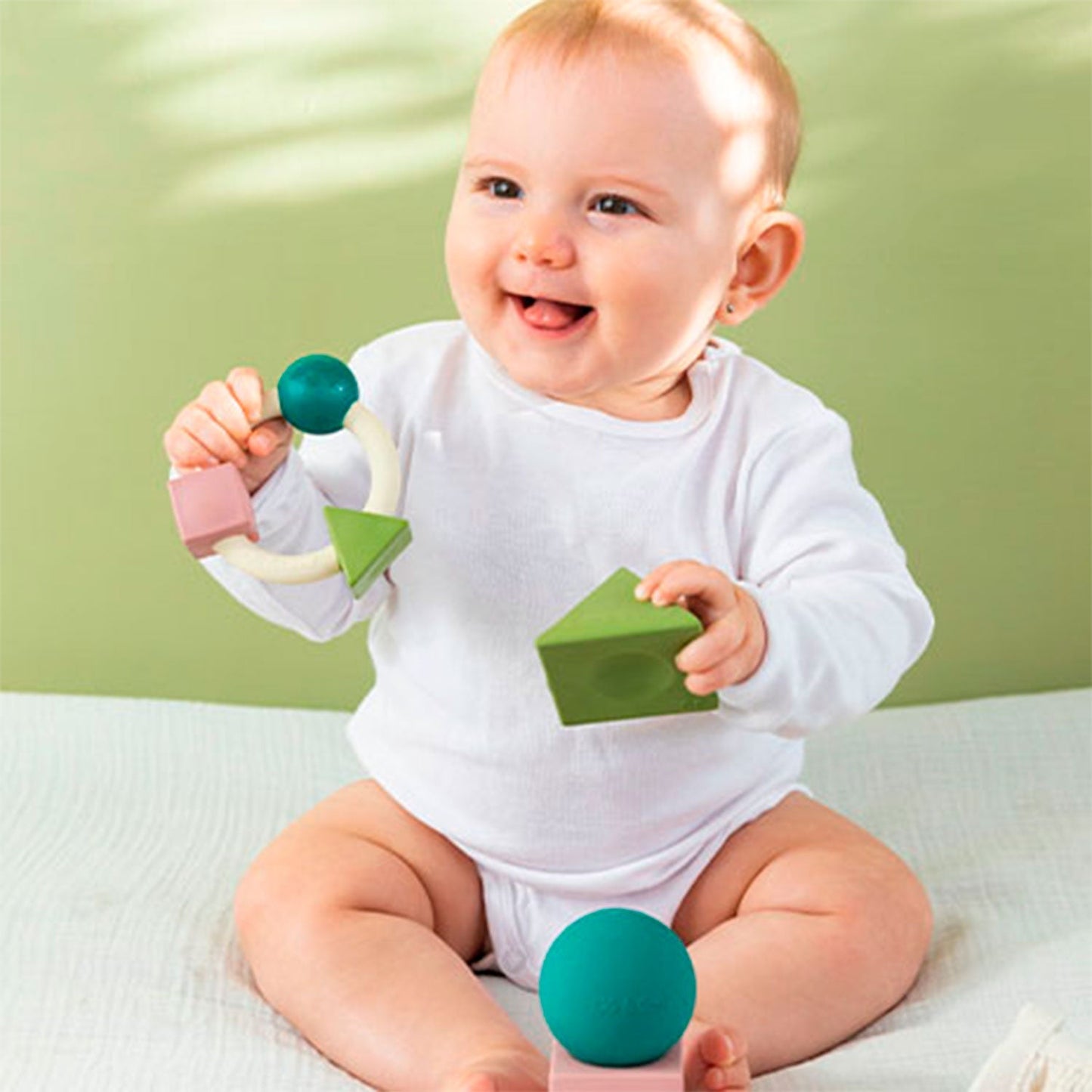 Anneau de dentition bébé – Couleurs douces – vue produit 7