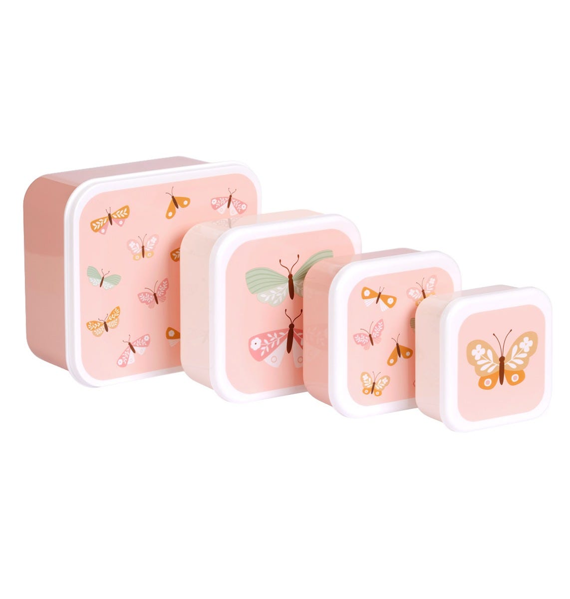 Lot de 4 boîtes repas et goûter - Papillons – vue 3 – A Little Lovely Company