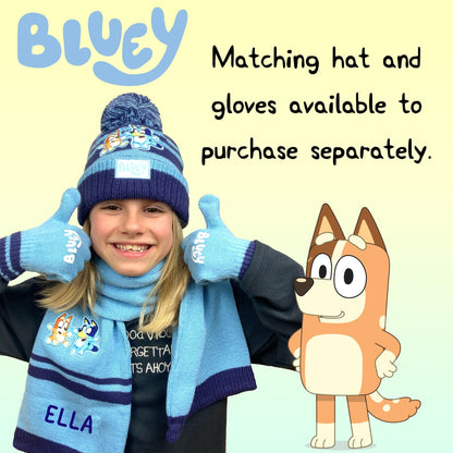 Écharpe – Bluey Children's Scarf Winter Woolly Scarf Soft et Warm Embroidered Name