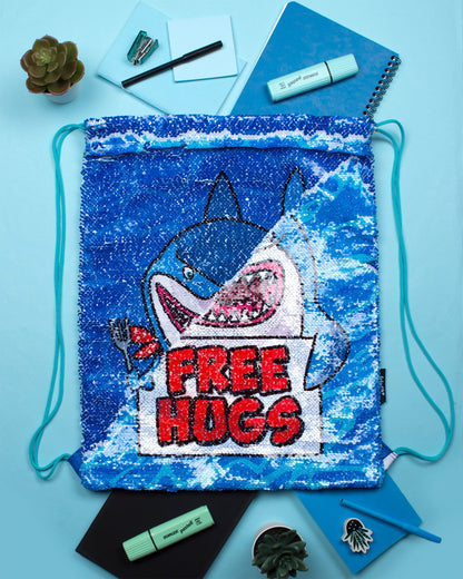 Sequin Drawstring Backpack – Shark's Hug