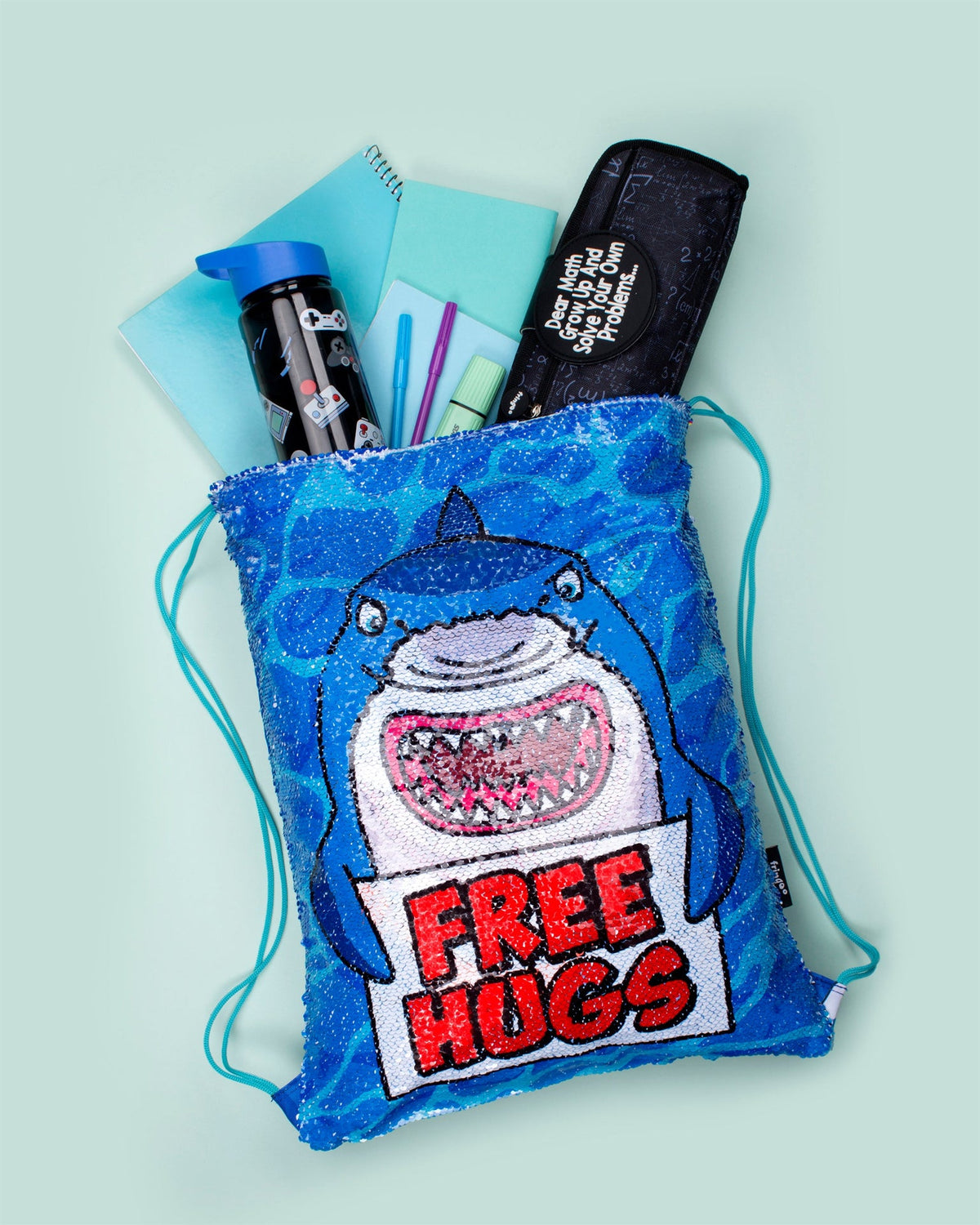 Sequin Drawstring Backpack – Shark's Hug