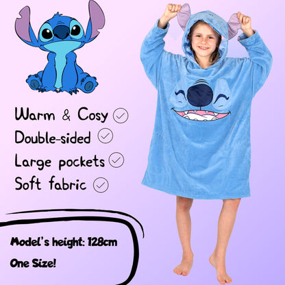 Disney Stitch Oversized Sweat à capuche Couverture -bleu