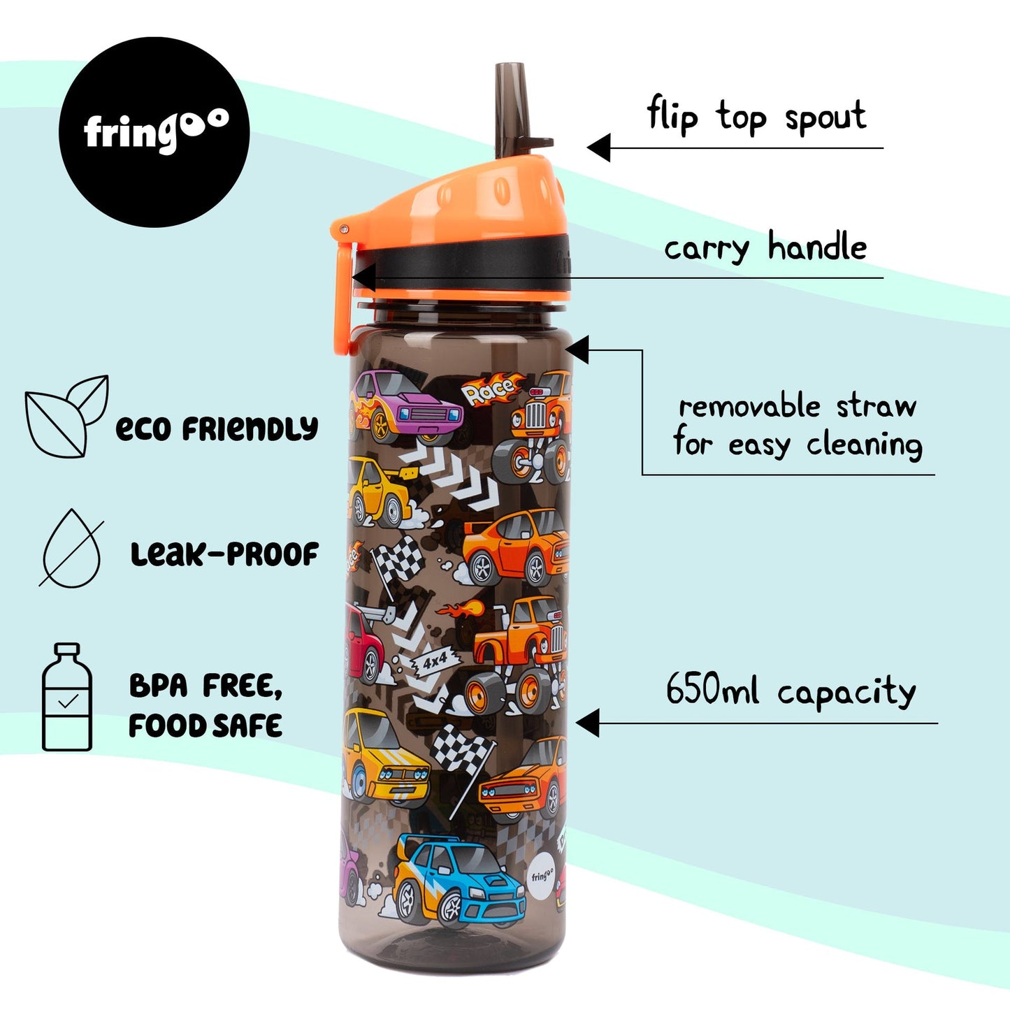 Straw Bottle – Race Cars