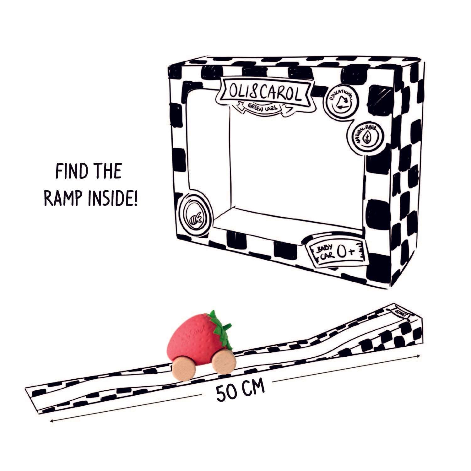 Sweetie la Fraise – Voiture-jouet bébé – vue produit 3