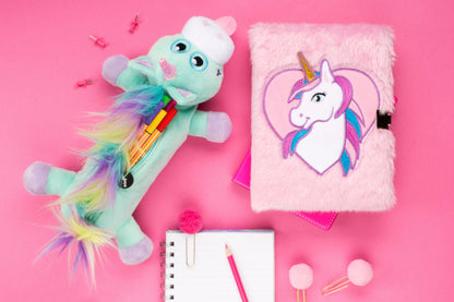 Arc-en-ciel licorne menthe Trousse scolaire