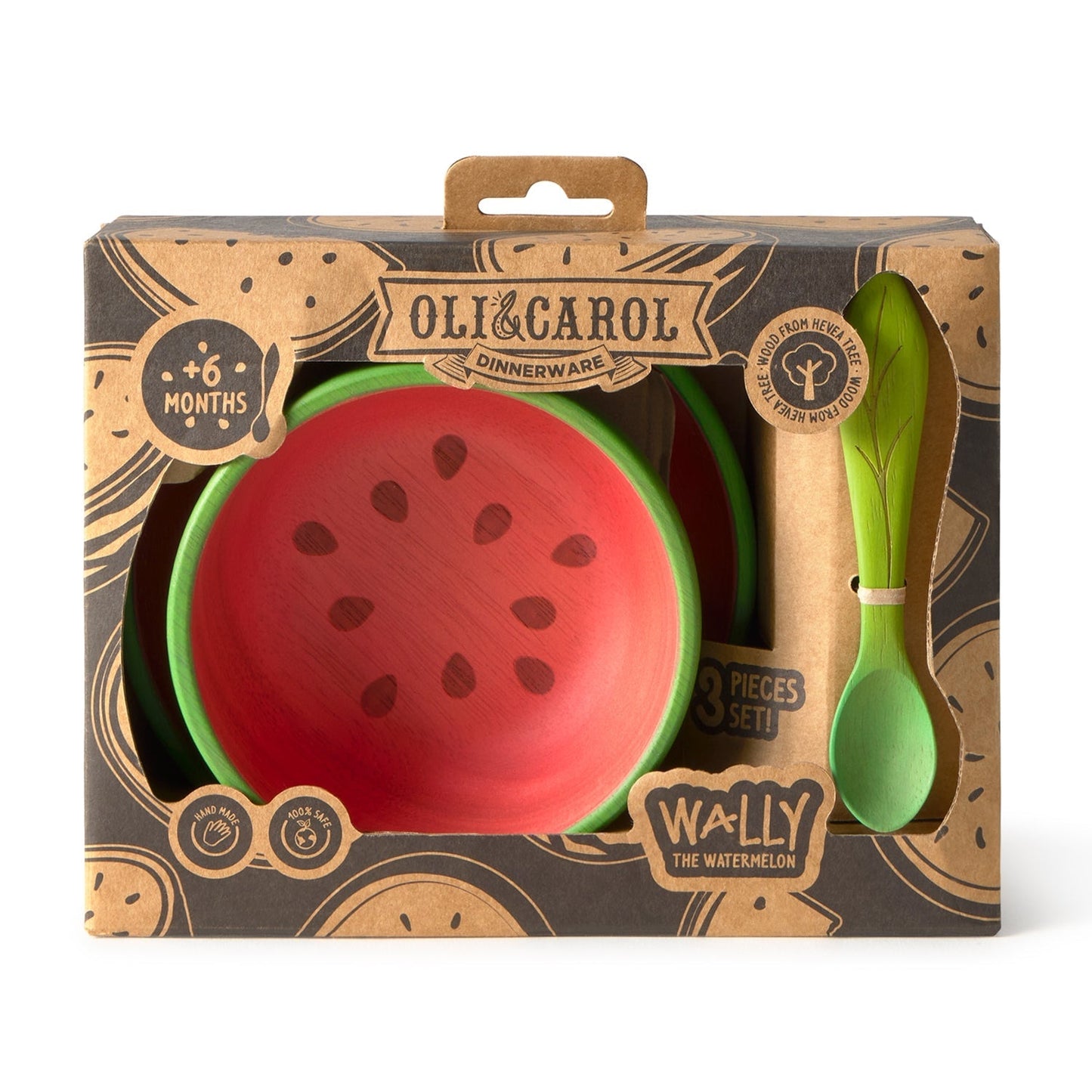 Wally la Pastèque – Ensemble vaisselle bébé 3 pièces – vue produit 7
