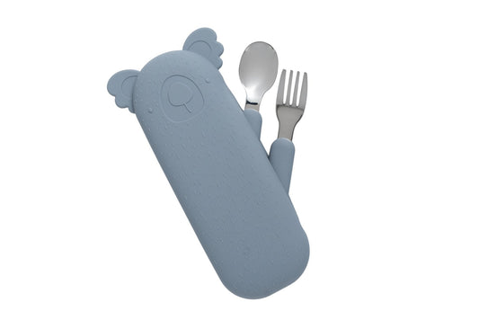 Zoe the Koala Besteck mit Silikonhülle Storm Grey