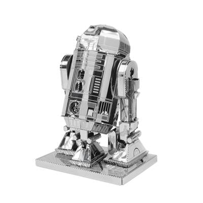 MetalEarth: STAR WARS R2-D2 6.93x4.95x3.47cm, maquette 3D en métal avec 2 feuilles, sur carte 12x17cm, 14+