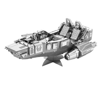 MetalEarth: STAR WARS (EP7) FIRST ORDER SNOWSPEEDER 8.26x5.72x3.43cm, maquette 3D en métal avec 2 feuilles, sur carte 12x17cm, 14+
