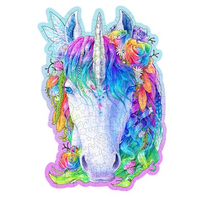 Wooden City Puzzle: STYLISH UNICORN 150/15, en bois, 8+