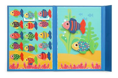 Scratch Livre EduLogic: Mix&Match/POISSONS COLORÉS 18,2x25,6x1,3cm (plié), 51,5x25,6x1cm (déplié), magnétique, 3+