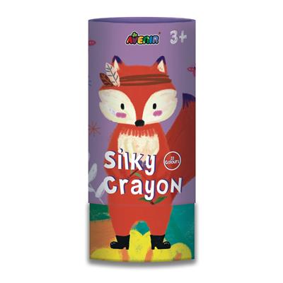 Avenir Crayon Soie: RENARD, 12 couleurs, en tube diam.7.5x16cm, 3+