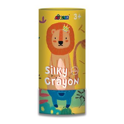 Avenir Crayon Soie: LION, 12 couleurs, en tube diam.7.5x16cm, 3+