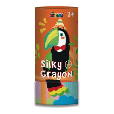 Avenir Crayon Soie: TOUCAN, 12 couleurs, en tube diam.7.5x16cm, 3+